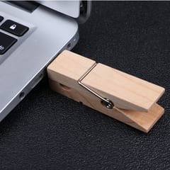 High-speed USB 2.0 Wooden Clip Designed Flash Drives Pen-drives U Disk 128M