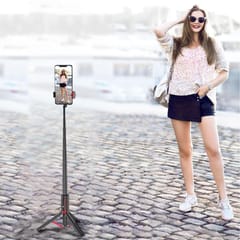 Extendable Selfie Stick Tripod Remote Bluetooth Shutter A-White