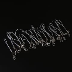 20pcs DIY Mobile Cellphone Keychain Lanyard Charms DIY Rope Silver