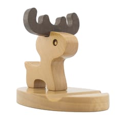 Solid Wood Animal Moible Phone Holder Desk Stand Holder for Phone Tablets b