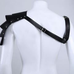 Men's Adjustable Leather Body Chest Harness Belt Bar Clubwear Costume Black