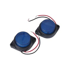 2 Pieces Car Pickup Trailer Side Marker Clearance 6 LED Signal Lights Blue