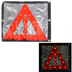 15LED Triangle Emergency Car Warning Safety Traffic Sign Red