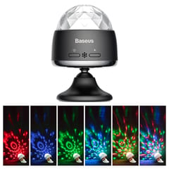 Baseus ACMQD-01 3W DC 5V Car Rotatable Voice Control Colorful Crystal Magic Ball Light