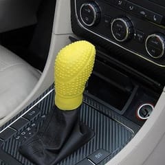 Universal Elasticity Nonslip Soft Silicone Car Gear Shift Knob Cover (Yellow)
