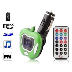 Car MP3 FM Transmitter with Remote Control, Supports USB Flash Disk & SD/ MMC/ TF Card (Green)