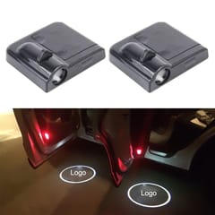 2 PCS LED Ghost Shadow Light, Car Door LED Laser Welcome Decorative Light, Display Logo for NISSAN Car Brand (Black)