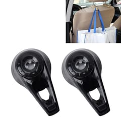 2 PCS Universal Car Seat Back Bag Hanger Holder Auto Headrest Luggage Hook (Black)