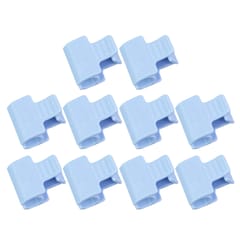 10x Greenhouse Film Netting Tunnel Hoop Clips Clamps 1 Head_Blue_6mm