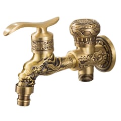 Single Cold Water Dragon Carved Faucet Dual Use Dragon Faucet