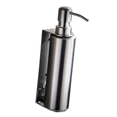 Round Stainless Steel Wall Mounted Soap Dispenser Bottle Bathroom