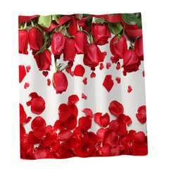 Romanticism Rose Pattern Bath Shower Curtain Liner Bathroom Decor