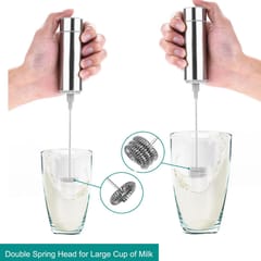 Electric Milk Frother Drink Foamer Whisk Mixer Stirrer Coffee Stainless