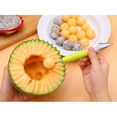 Dual-use Double Head Stainless steel Fruit Carving Knive&Scoop