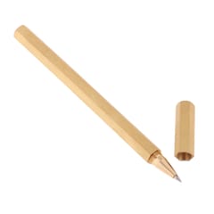 Hexagon Creative Brass Ballpoint Pen School Office Stationary Pen Glossy