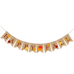 Happy Fall Banner Leaf Bunting Hanging Home Fireplace Mantel Party Supplies