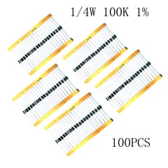 100 Pieces 1/4W Metal Film Resistor Precision Resistor Precision 1