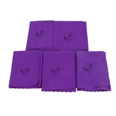 5pcs Microfiber Cleaning Polishing Cloth for Musical Instrument Accs Purple