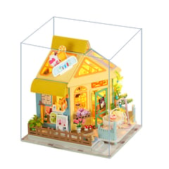 DIY Toy Doll House Milk tea Shop Miniature Assemble(Multicolor)