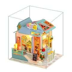 DIY Toy Doll House Snack Shop Miniature Assemble Dollhouse(Multicolor)
