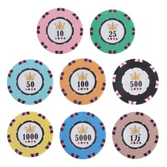 MagiDeal Clay Casino Poker Chips Mahjong Board Game Counters 43mm 100 Dollar