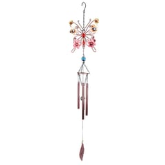 Butterfly Wind Chime Glass Wind Chime Lamp Multi-tube Wind (Multicolor)