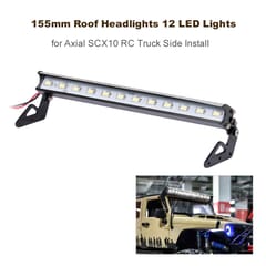 155mm Roof Headlights RC Off-Road Dome 12 LED Lights for (Black)