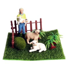 Fairy Garden Miniature Farm Dollhouse Sheep Breeder Micro Landscape Decor
