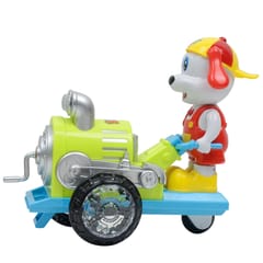 Electric LED Flashing Light Dog Tractors Car Toys Music Sound Children Gift