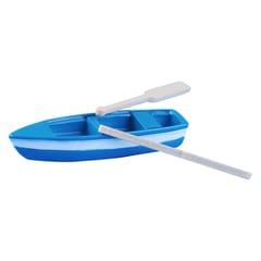 DIY Resin Model Small Blue Boat with Paddles for Microlandschaft Decoration