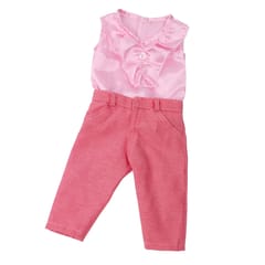 Clothes Set Pink Tops & Long Pants Trousers for 18 Inch Doll