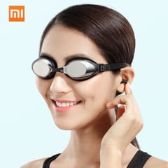 Yunmai Swimming Goggles Set Hd Anti-Fog Nose Stump Earplugs Black & Gray