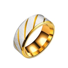 Stainless Steel Magnetic Medical Weight Loss Ring Slimming Gold