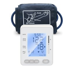 Arm Type Electronic Sphygmomanometer Blood Pressure Monitor White