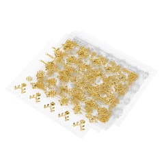 12 Sheets Multistyle Nail Art Decorations Gold Silver Zipper