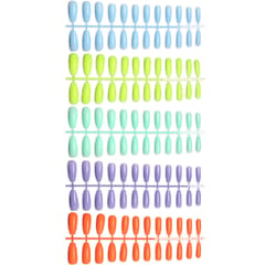 120Pcs Fake Nails Tips Kit Natural False Nails Tips Full Multicolor