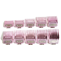 10 Sizes Professional Cutting Guide Comb Set Limit Comb Set Pink