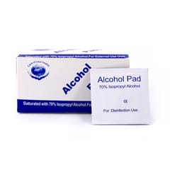 100 Counts Alcohol Formula Wipes Pads Disposable Alcohol White