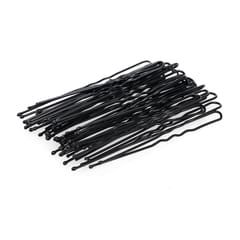 100Pcs Curly U-Shaped Hairpin Bun Hair Pins Metal Hair Clips Black