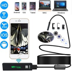 2.0MP HD Camera WiFi Endoscope Snake Tube Inspection Camera with 8 LED, Waterproof IP68, Lens Diameter: 8mm, Hard Line
