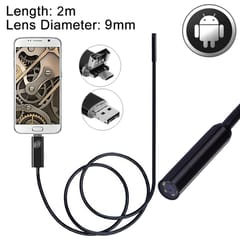 2 in 1 Micro USB & USB Endoscope Waterproof Snake Tube Inspection 1.0MP Camera with 6 LED for OTG Android Phone, Length: 2m, Lens Diameter: 9mm