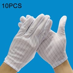10 Pairs Anti-static Stripe Plastic Gloves, Size?Free Size