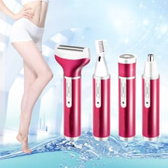 4 In 1  USB Rechargeable Vibrissa Eyebrows Trimmer Body Hair Denuding Machine Set with USB Cable