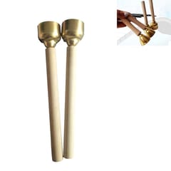 1 Pair Imitation Copper Handle Touch Clock Orff Musical Instrument