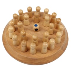 Multi-Color Wooden Memory Chess Brain Exercise Game Board for All Ages (Brown)