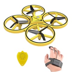 Smart Bracelet Gravity Sensing Aircraft Mini Drone (Yellow)