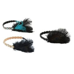 Indian Headdress Peacock Shape Hairband for Banquet Stage Masquerade Gold