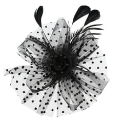 Vintage Style Women Fascinator Hat Mesh Flower Hair Clip Decor