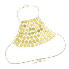 Sexy Multilayered Sequin Bikini Body Chain Necklace Bra Jewelry Golden