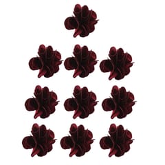 10 Pcs Fabric DIY Accessories Earrings Jewelry Flower Hair Accessories Red